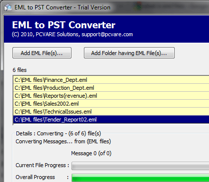 EML to PST Format Converter Screenshot 1