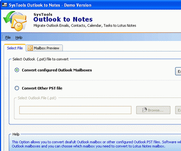Fast Converter Outlook to Notes Screenshot 1
