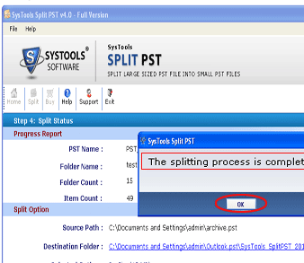 Split PST Microsoft Screenshot 1