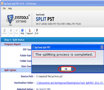 PST Split Tool Microsoft Screenshot 1