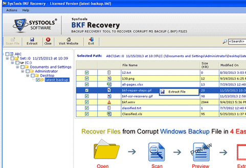 Open Corrupted Backup Files Screenshot 1