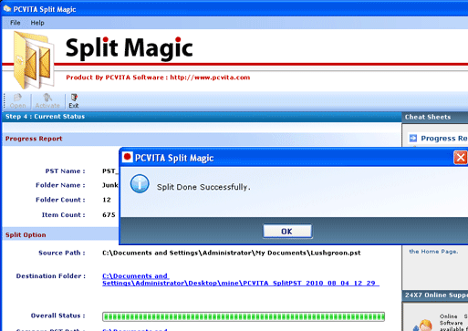 Split PST By Folder Screenshot 1
