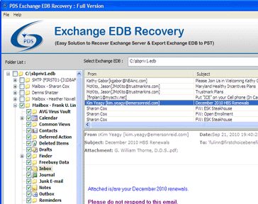 EDB to PST Repair Screenshot 1