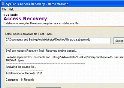 Quick Access Data Recovery Tool Screenshot 1