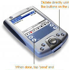 Palm Dictate Dictation Recorder Screenshot 1