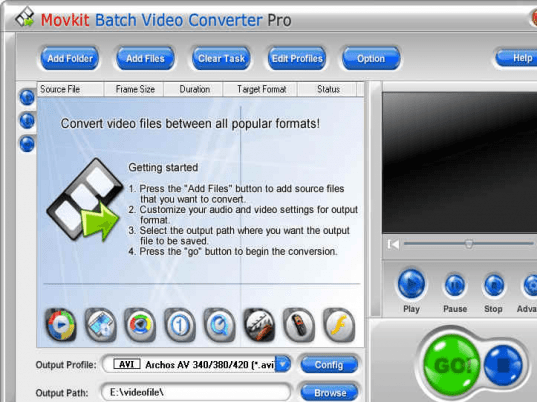 Movkit Batch Video Converter Pro Screenshot 1