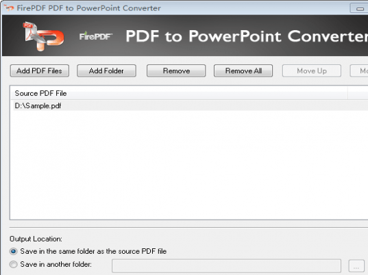 FirePDF PDF to PowerPoint Converter Screenshot 1