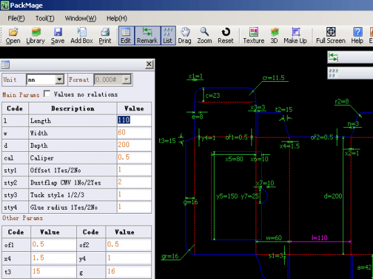 Packmage CAD Screenshot 1