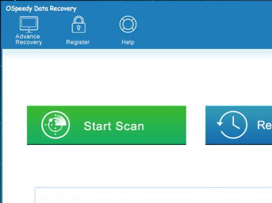 OSpeedy Data Recovery Screenshot 1