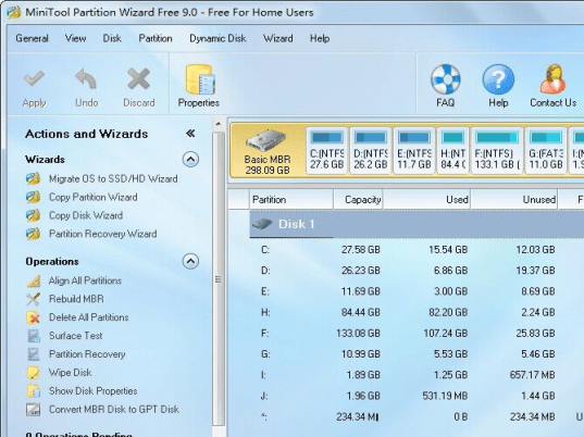 MiniTool Partition Wizard Free Edition Screenshot 1