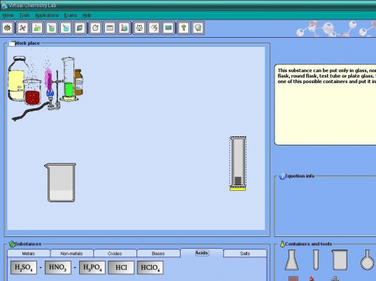 Virtual Chemistry Lab Screenshot 1