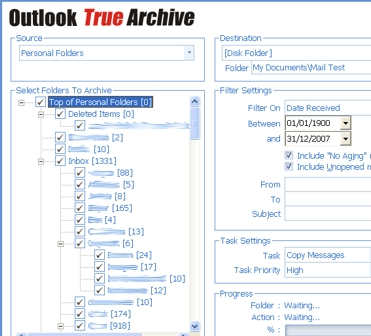 Outlook True Archive Screenshot 1