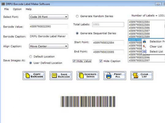 Barcode Creator Utility Screenshot 1