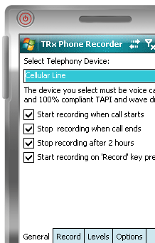 TRx Call Recorder Windows CE Screenshot 1