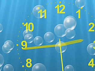 Underwater Clock Bubbles Screensaver Screenshot 1