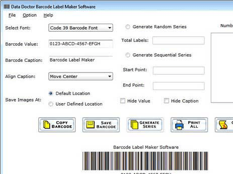 Create Barcode Label Screenshot 1
