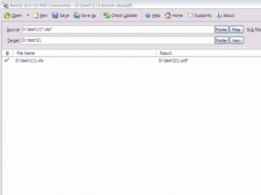 Batch Excel to PDF Converter Screenshot 1