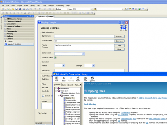 Bricolsoft Zip ActiveX Component Screenshot 1
