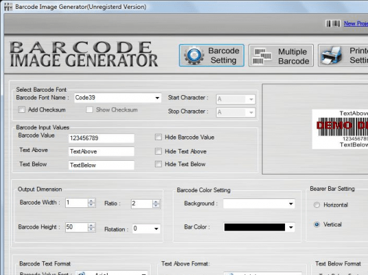 Barcode Labeling Software Screenshot 1
