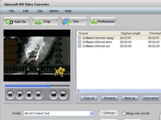 Aiprosoft Wii Video Converter Screenshot 1