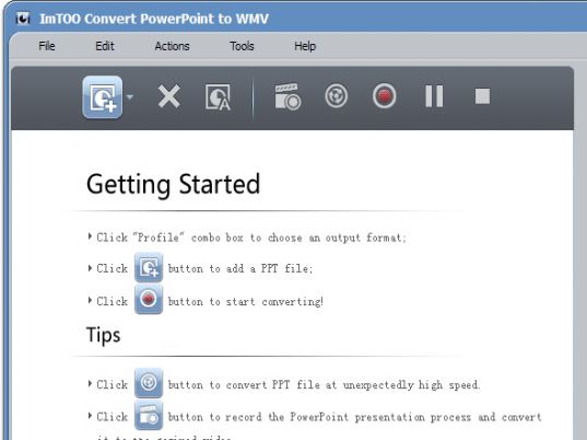 ImTOO Convert PowerPoint to WMV Screenshot 1