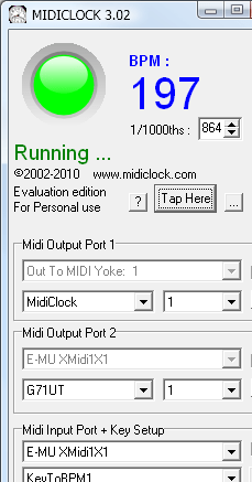 MIDIClock Screenshot 1