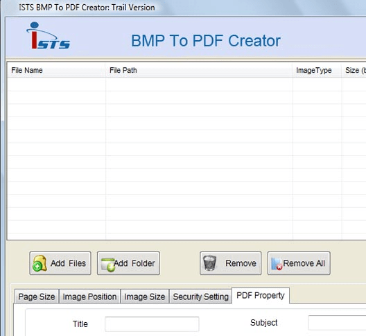 Convert BMP to PDF Software Screenshot 1