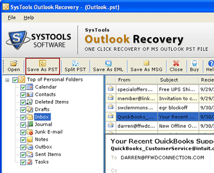 Fix Outlook PST Screenshot 1