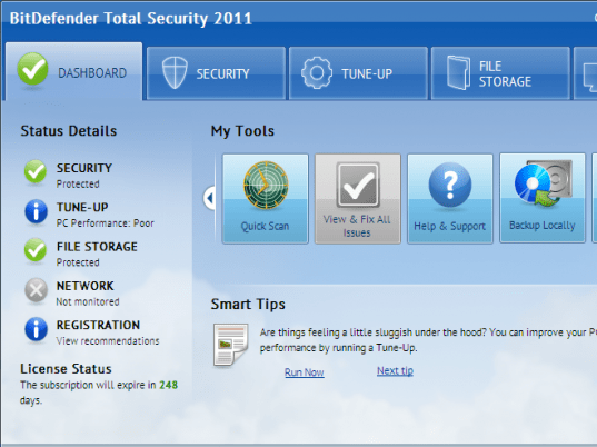 BitDefender Total Security 2011 Screenshot 1