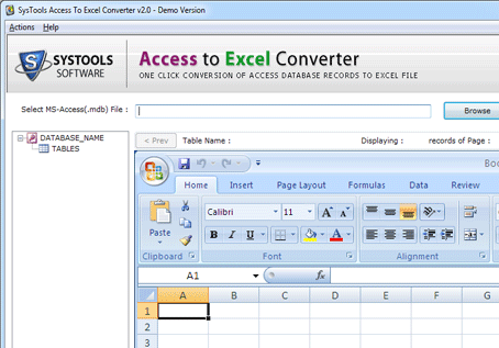 Access to Excel Converter Screenshot 1