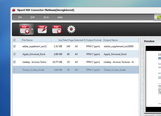 Tipard PDF Converter Platinum Screenshot 1