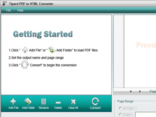Tipard PDF to HTML Converter Screenshot 1