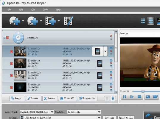 Tipard Blu-ray to iPad Ripper Screenshot 1