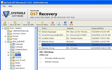 Restore OST File to PST File Screenshot 1
