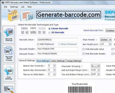 Bar Code Software Screenshot 1