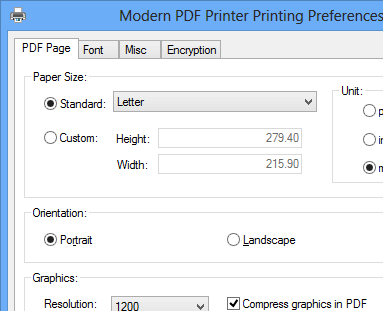 Modern PDF Printer Screenshot 1