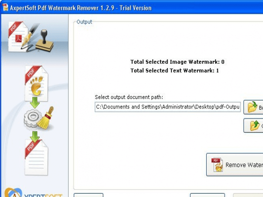 AxpertSoft Pdf Watermark Remover Screenshot 1