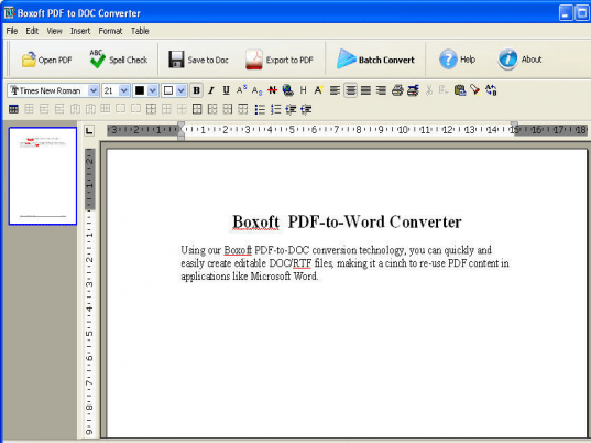 Boxoft PDF to Word Screenshot 1