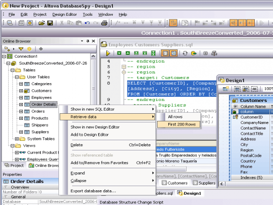 Altova DatabaseSpy Enterprise Edition Screenshot 1