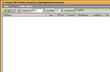 Power MP3 WMA Converter Screenshot 1