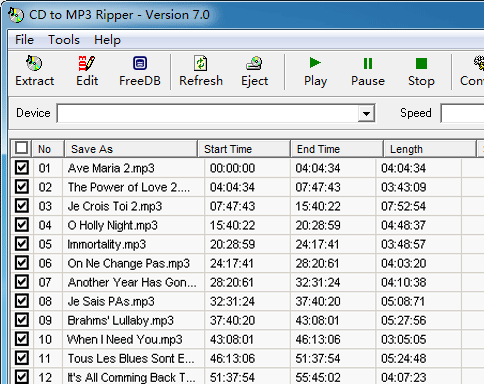 CD to MP3 Ripper Screenshot 1