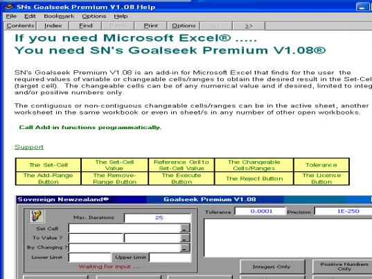 SN's Goalseek Premium Screenshot 1