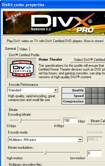 DivX Player with DivX Pro Codec (2K/XP) Screenshot 1