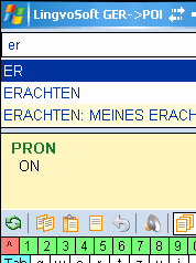 LingvoSoft Dictionary German <-> Polish for Pocket PC Screenshot 1