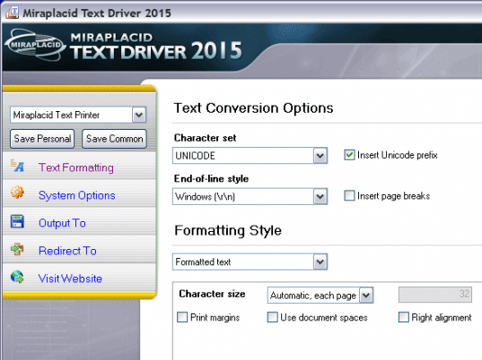 Miraplacid Text Driver SDK Screenshot 1