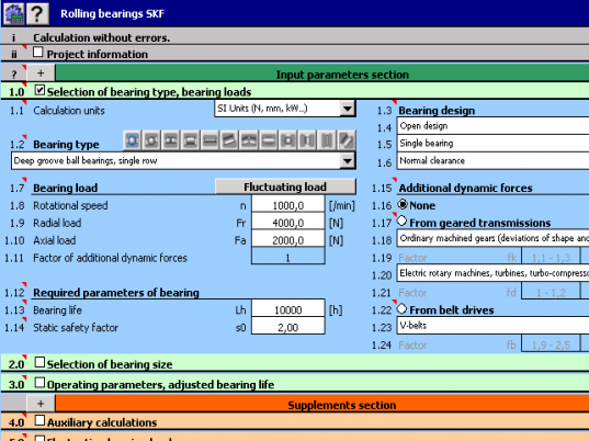 MITCalc - Rolling Bearings Calculation Screenshot 1