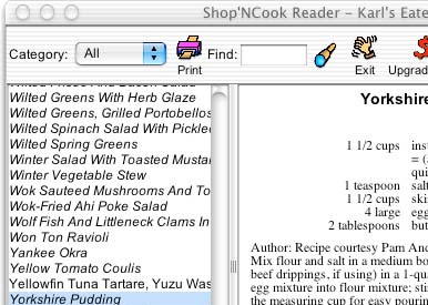 Shop'NCook Cookbook Reader Screenshot 1