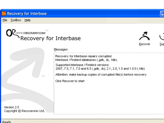InterbaseRecovery Screenshot 1