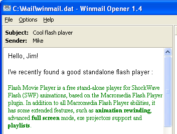 Winmail Opener Screenshot 1