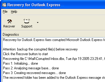 Recovery for Outlook Express Screenshot 1